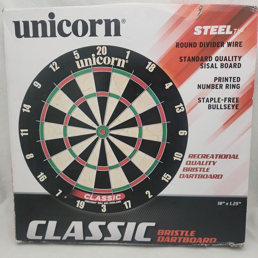 Dartboard Unicorn Classic Dart Board Steel Tip Bristle Sisal 2018 Quality New